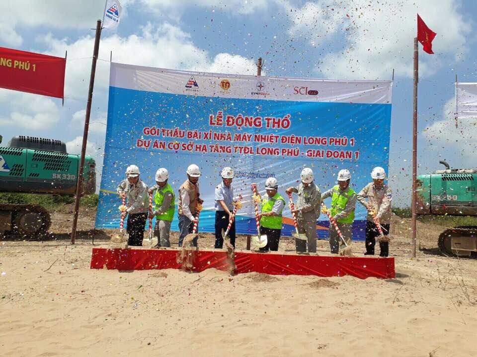 Sông Đà 9 động thổ xây dựng gói thầu Bãi xỉ Nhà máy nhiệt điện Long Phú 1 
