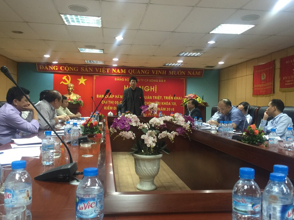 Đảng ủy Công ty cổ phần Sông Đà 9 tổ chức Hội nghị học tập, quán triệt, triển khai Chỉ thị 05 CT/TW của Bộ Chính trị khóa XII