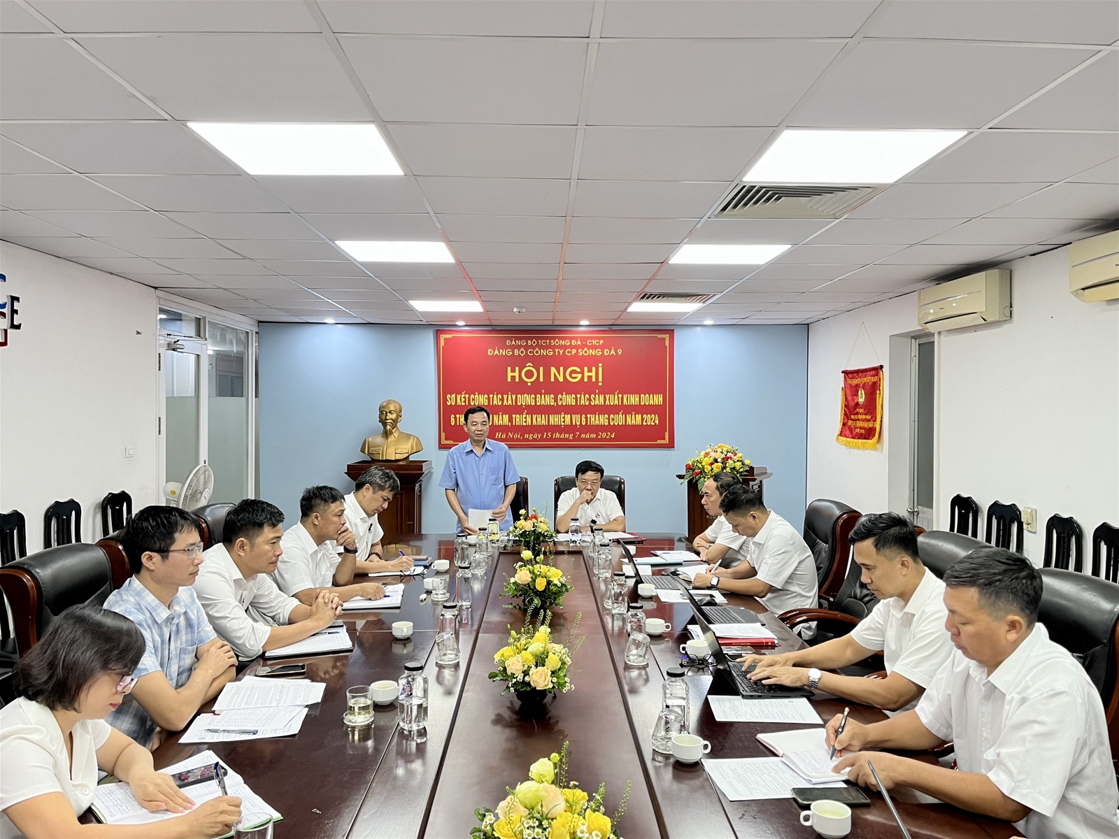 Đảng ủy Công ty CP Sông Đà 9 tổ chức Hội nghị sơ kết công tác xây dựng Đảng, công tác SXKD 6 tháng đầu năm và triển khai nhiệm vụ trọng tâm 6 tháng cuối năm 2024