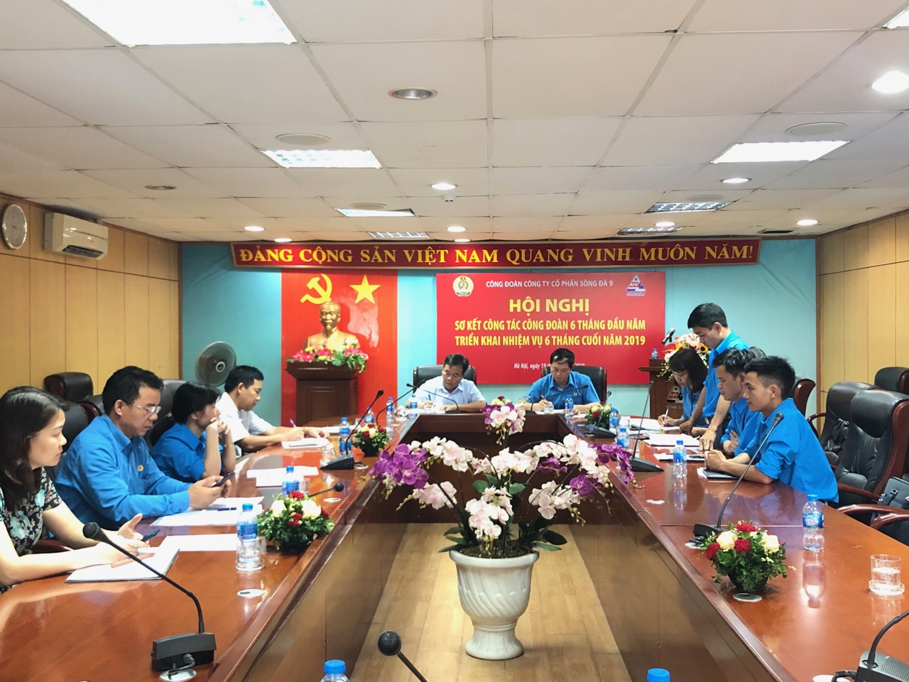 Công đoàn Công ty cổ phần Sông Đà 9 tổ chức Hội nghị sơ kết công đoàn 6 tháng đầu năm 2019; Triển khai nhiệm vụ công tác 6 tháng cuối năm 2019