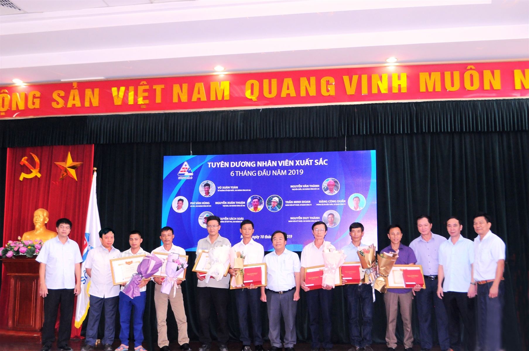 Sông Đà 9 tổ chức lễ tuyên dương CBCNV xuất sắc 6 tháng đầu năm 2019